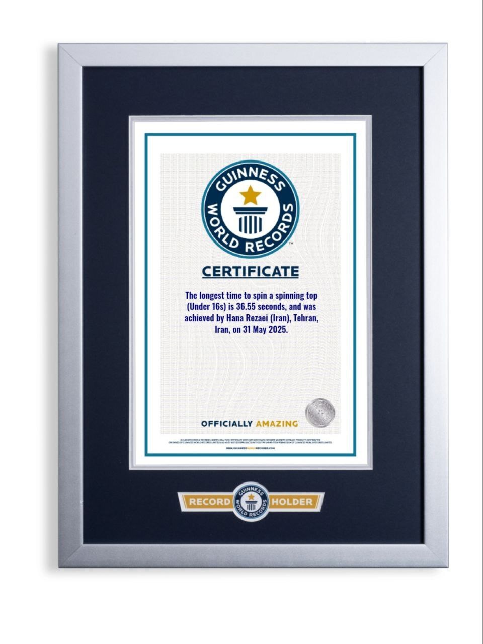 شگفتی در گینس؛ هانا رضائی ۶ ساله کوچکترین ایرانی رکورددار جهان شد