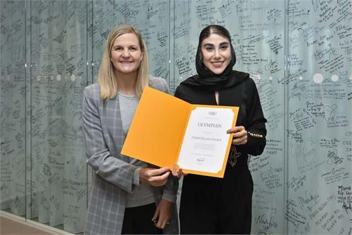 دیدار خسروی‌وفا با رئیس جدید کمیته بین‌المللی المپیک/ کیانی دیوار المپیک را امضا کرد