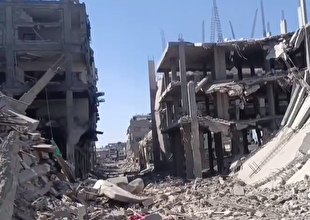 تصاویر دلخراش از ویرانی گسترده در محله الصبره در شهر غزه