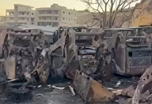 نقض آتش‌بس و حمله هوایی رژیم صهیونیستی به جنوب لبنان؛ نمایشگاه تجهیزات راه‌سازی در آتش سوخت