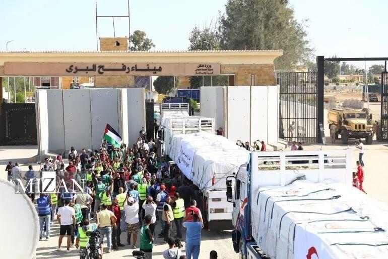 ورود کامیون‌ها به غزه