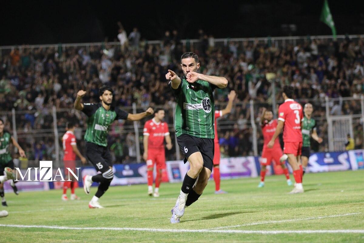 شکست پرسپولیس برابر خیبر در نیمه نخست +فیلم