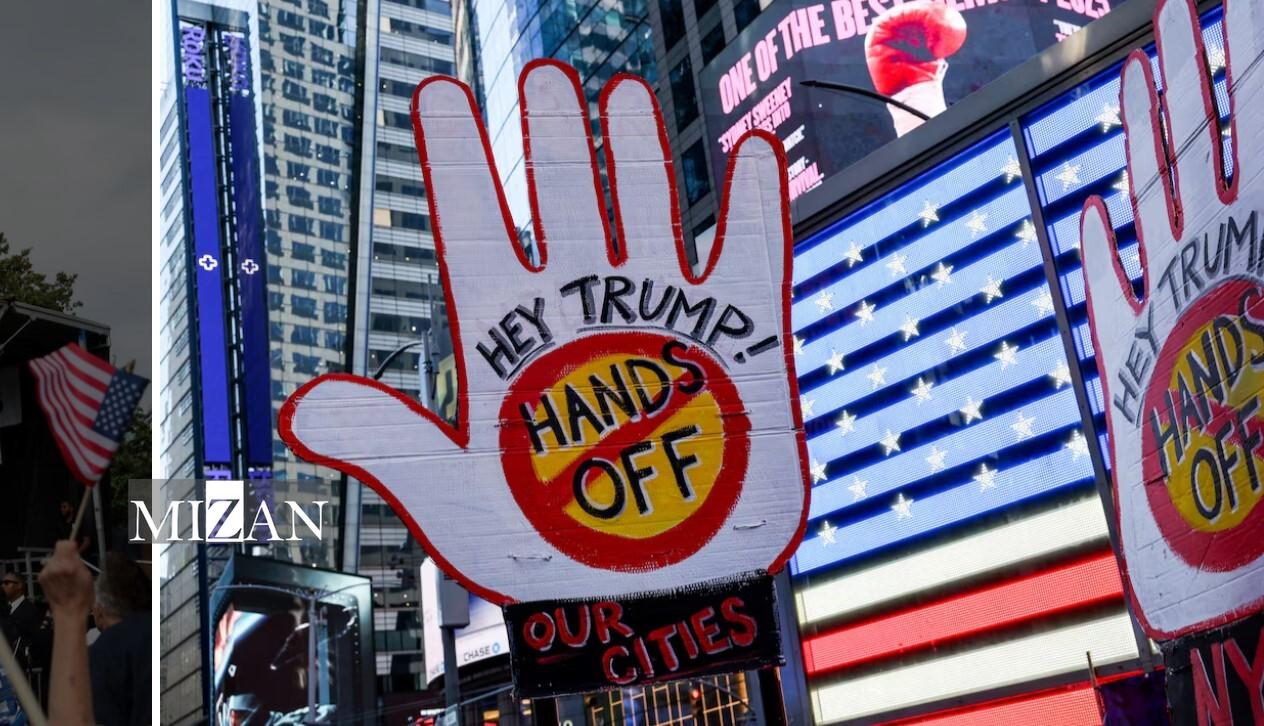 نه آمریکاییها به پادشاه؛ جنگ برای آزادی بیان به خیابانهای ۳ هزار شهر آمریکا کشیده شد نه آمریکاییها به پادشاه؛ جنگ برای آزادی بیان به خیابانهای ۳ هزار شهر آمریکا کشیده شد