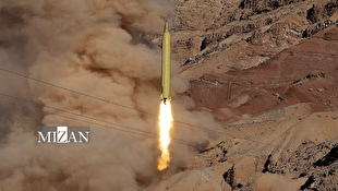 لحظه شلیک‌ موشک بالستیک قدر زیر آتش جنگنده‌های صهیونیستی