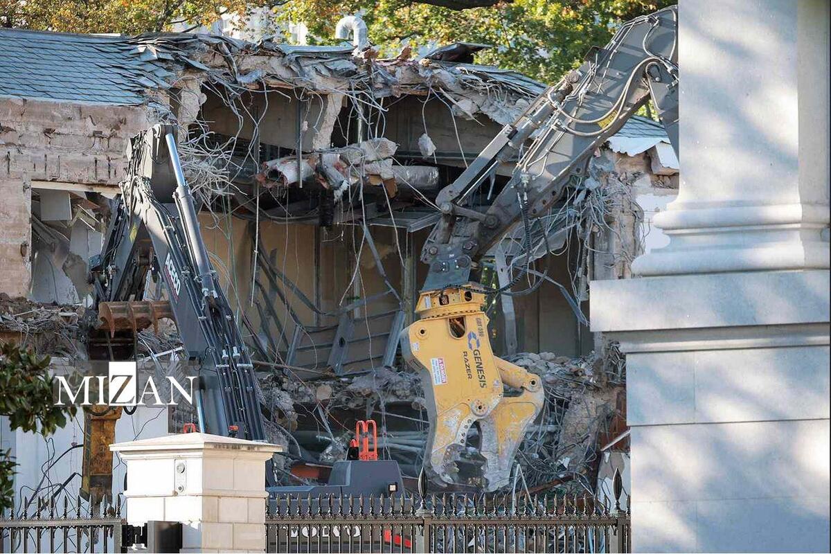 بخش‌هایی از کاخ سفید تخریب شد