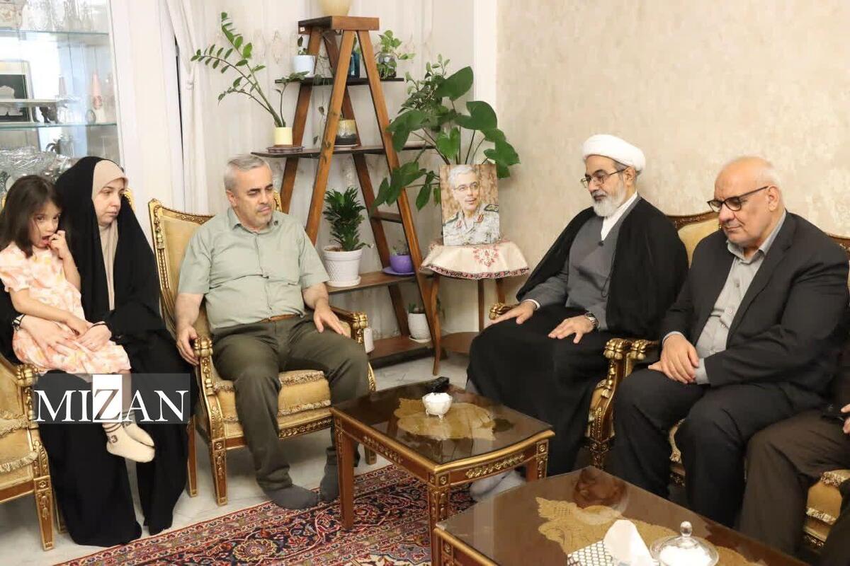رئیس سازمان قضایی نیرو‌های مسلح کل کشور با خانواده سپهبد شهید محمد باقری دیدار کرد