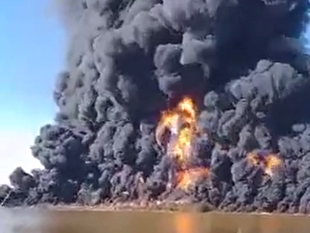 انفجار مهیب قطار حامل مواد قابل اشتعال در مکزیک بدون تلفات جانی