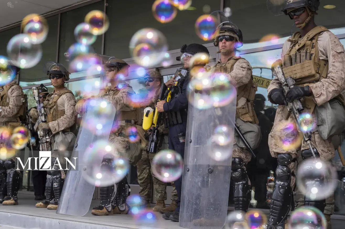 افسران گارد ملی آمریکا استفاده ترامپ از آژانسهای فدرال برای اعمال خشونت علیه مهاجران