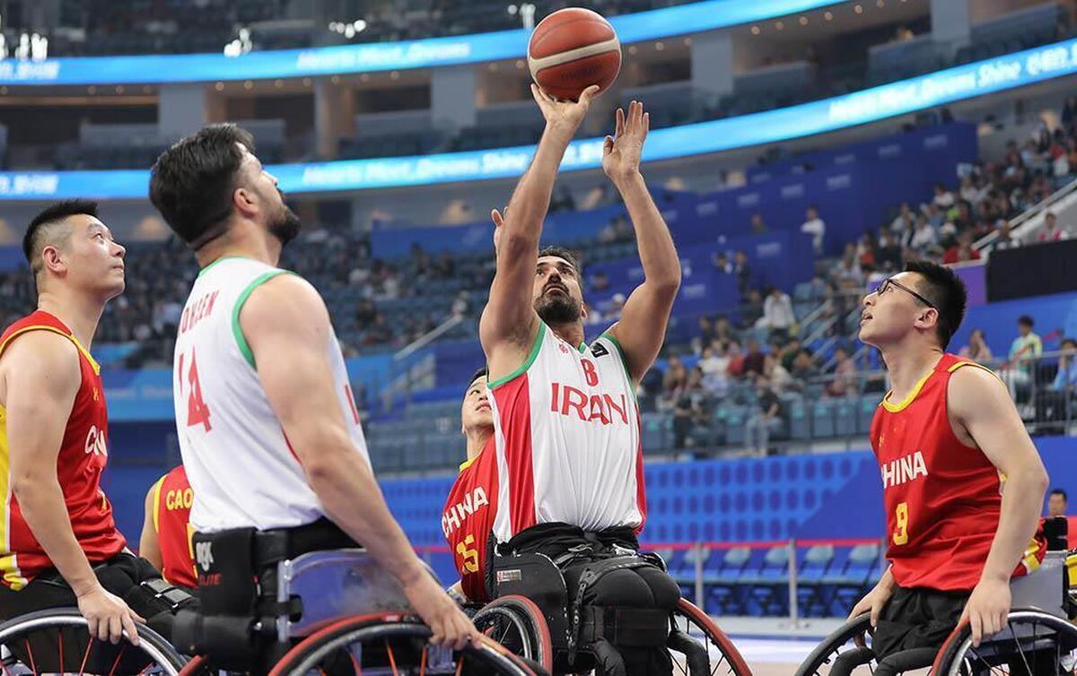 بسکتبال با ویلچر قهرمانی آسیا| پیروزی تیم ملی بسکتبال با ویلچر مردان ایران برابر کره‌جنوبی