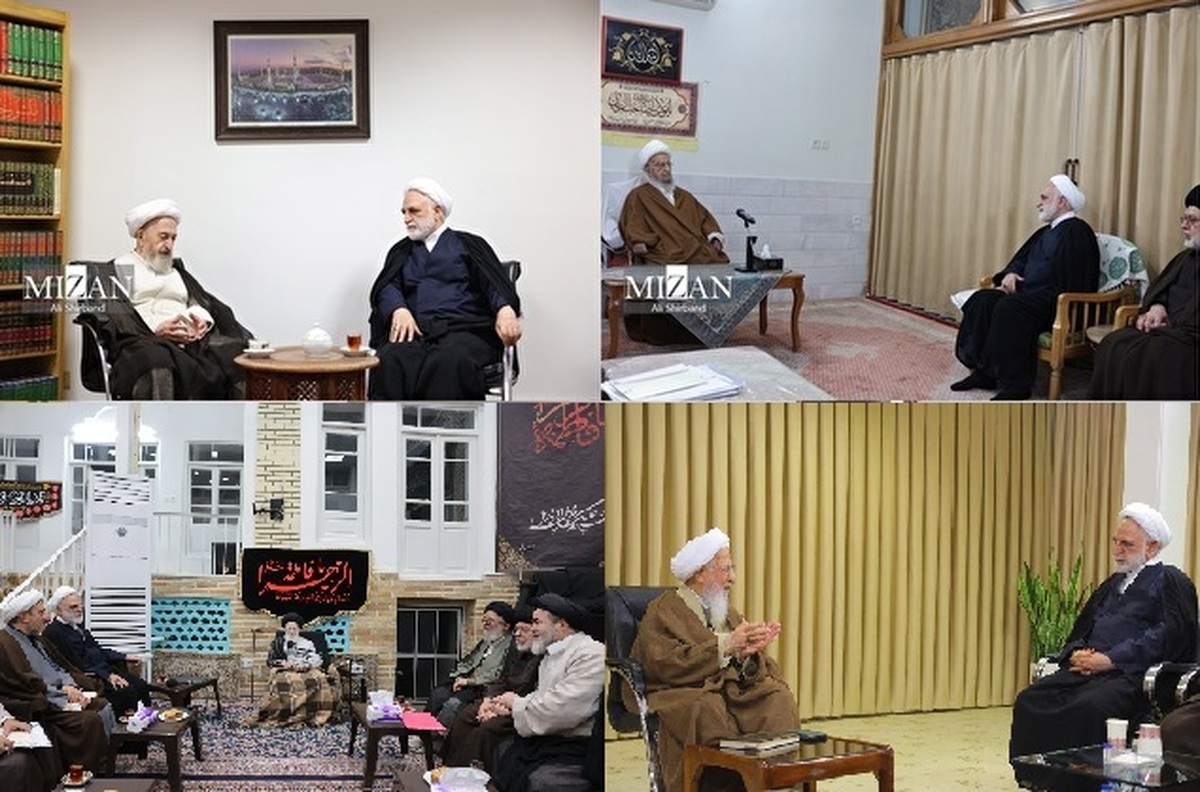 دیدار رئیس قوه قضاییه با مراجع عظام سبحانی، جوادی آملی، مکارم شیرازی و شبیری زنجانی/ اشاره رئیس عدلیه به موضوعات اقتصادی و بانک آینده و تشریح فرآیند موسوم به گزیر این بانک/ دستور رئیس قوه قضاییه به دادستان‌های سراسر کشور برای شناسایی جریانات سازمان‌یافته و مرتبط با بیگانه در زمینه ناهنجاری‌های اجتماعی