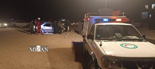 ۱۰ مصدوم براثر تصادف ۳ خودرو سواری در جاده خان‌زنیان_قلات