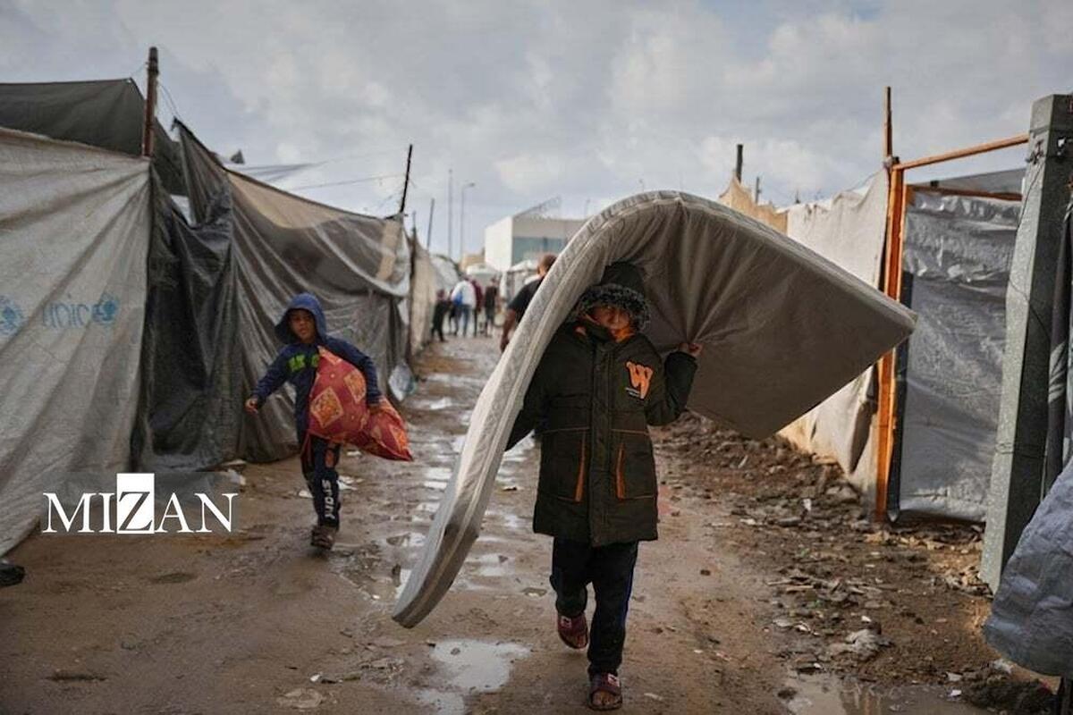 وضعیت وخیم آوارگان فلسطینی درپی سیل در اردوگاه‌های چادری غزه