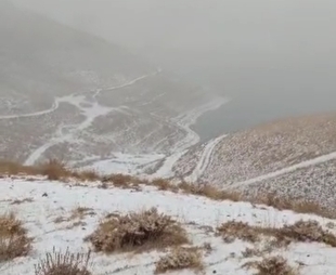 نخستین برف پاییزی در دماوند