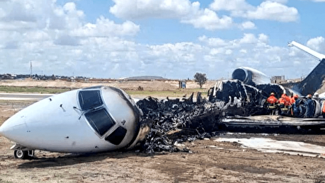 آتش گرفتن هواپیمای حامل وزیر معادن کنگو