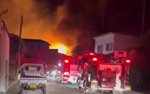 آتش‌سوزی مهیب در غرب ژاپن