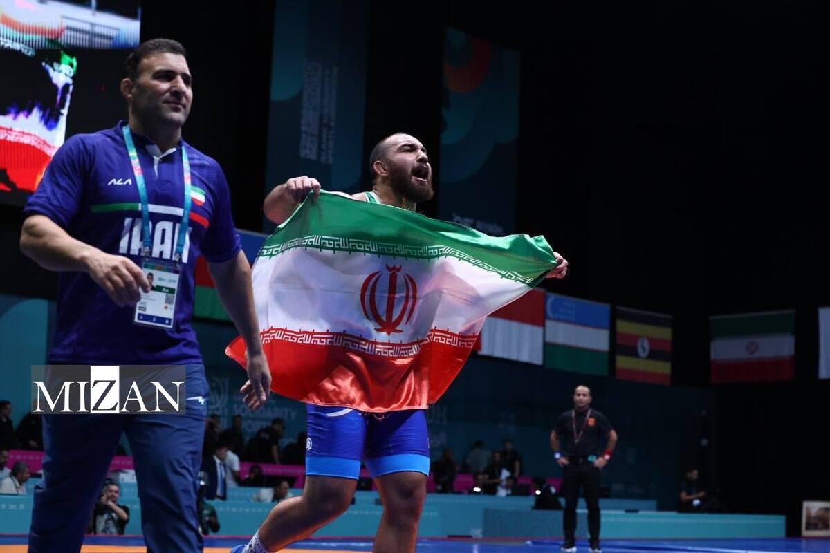 بازی‌های کشورهای اسلامی| امیرحسین زارع چهارمین طلای کشتی آزاد را به ارمغان آورد