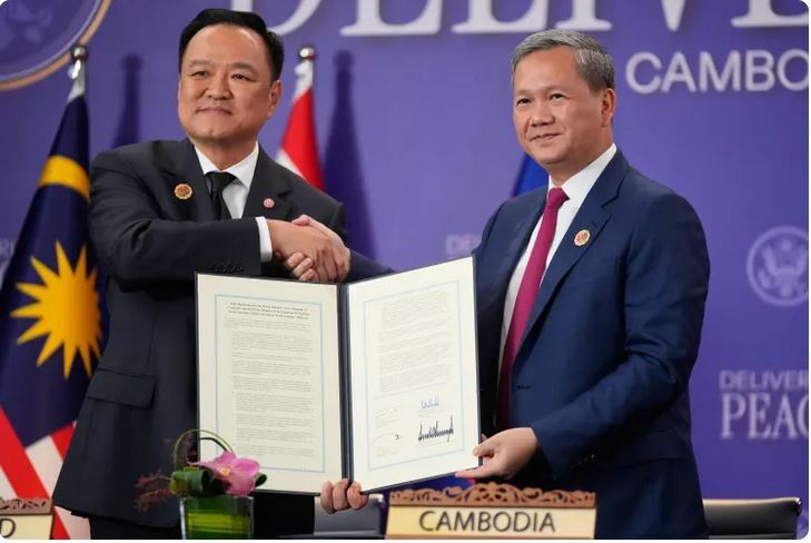 امضای توافق صلح میان تایلند و کامبوج ترامپ وارد مالزی شد؛ امضای توافق صلح میان تایلند و کامبوج