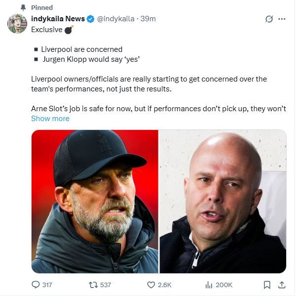 سرمربی لیورپول در آستانه اخراج قرار گرفت/ کلوپ برمیگردد؟ سرمربی لیورپول در آستانه اخراج قرار گرفت/ کلوپ برمیگردد؟