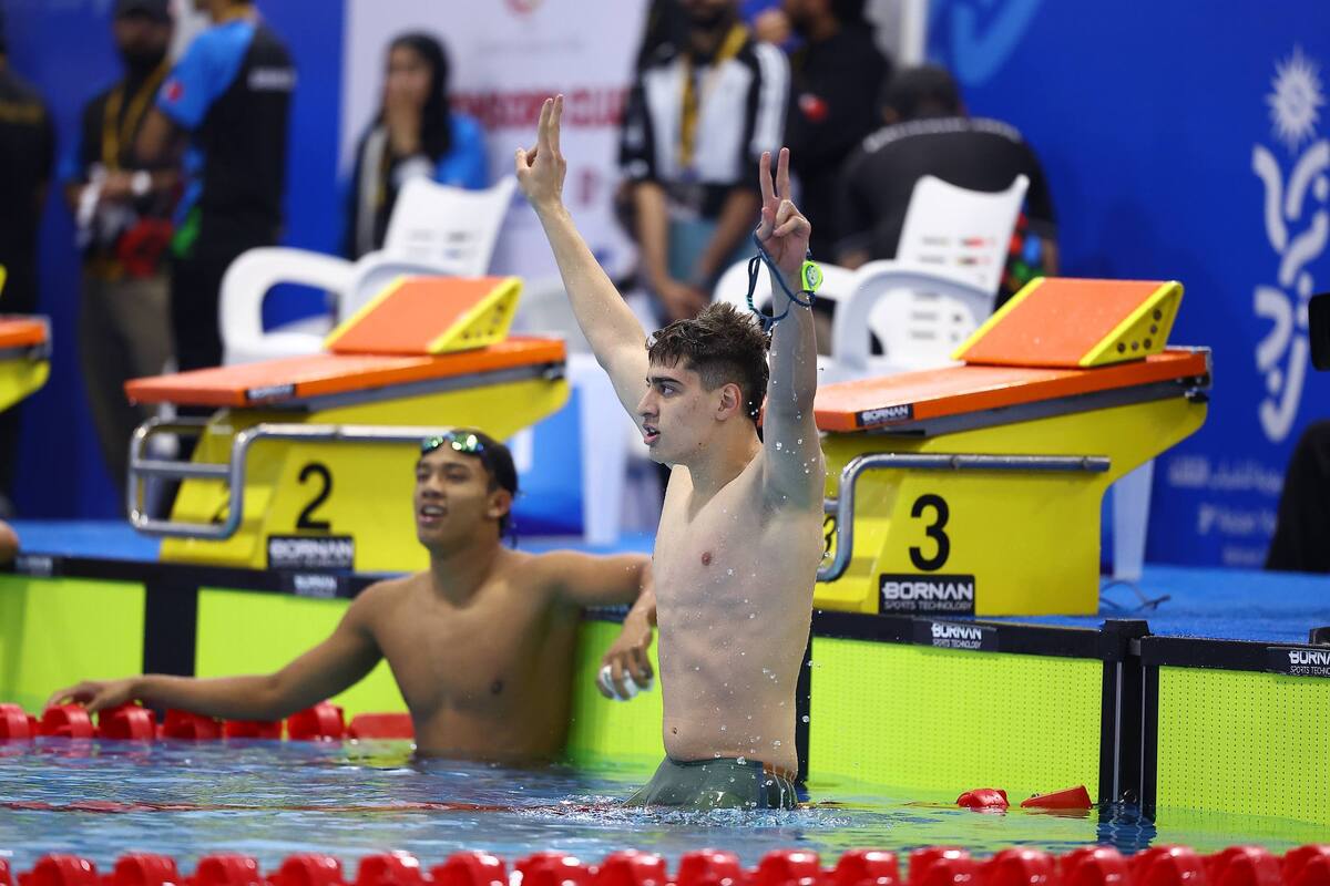 بازی‌های آسیایی جوانان| غلامی دومین طلای شنا ایران را در ۲۰۰ متر پروانه به ارمغان آورد