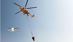 عملیات هلال‌احمر برای مهار آتش‌سوزی جنگل توسکستان