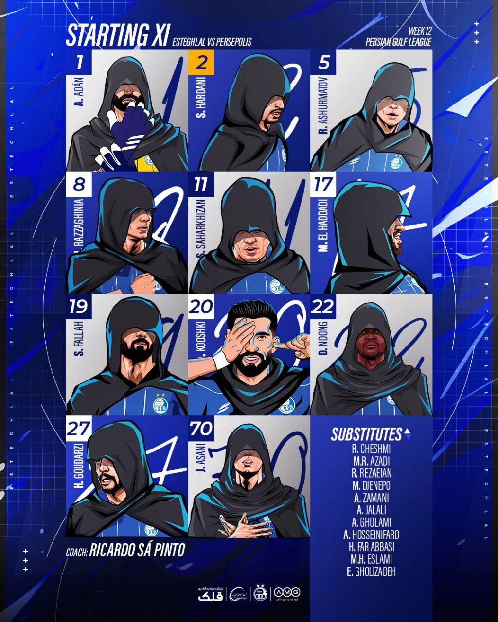 ترکیب استقلال و پرسپولیس برای دربی ۱۰۶ مشخص شد