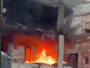 تصاویری از دور تازه حملات رژیم صهیونیستی به مناطق مختلف غزه