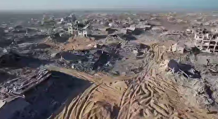 ویرانی گسترده پس از ماه‌ها بمباران اسرائیل در جنوب غزه