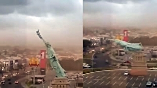 مجسمه آزادی در برزیل سرنگون شد