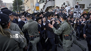 درگیری پلیس رژیم صهیونیستی با ‎حریدی‌ها؛ ۱۰ افسر پلیس زخمی شدند