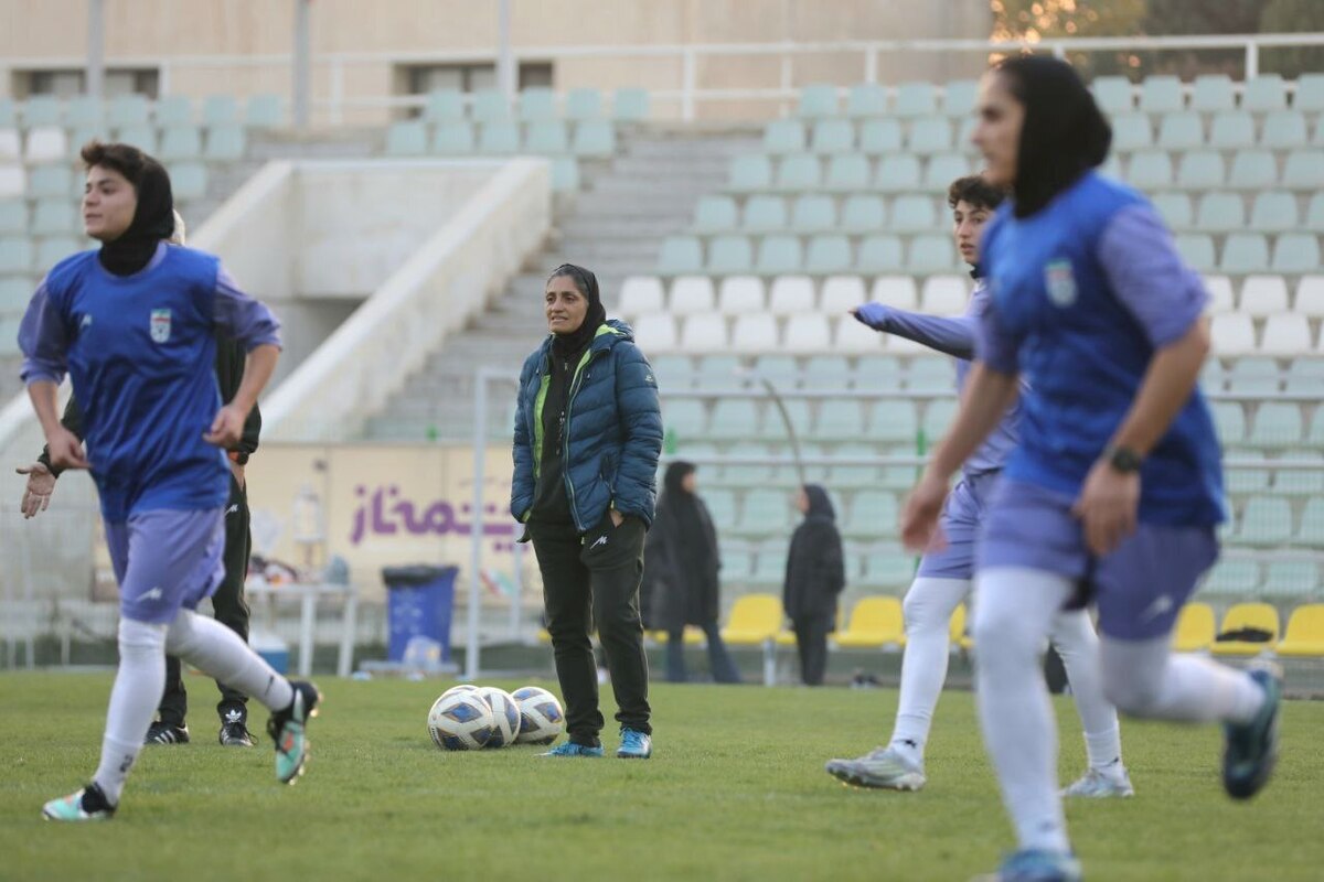 برگزاری تمرین نوبت عصر تیم ملی فوتبال زنان