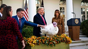 تقلید صدای بوقلمون توسط رئیس جمهور آمریکا