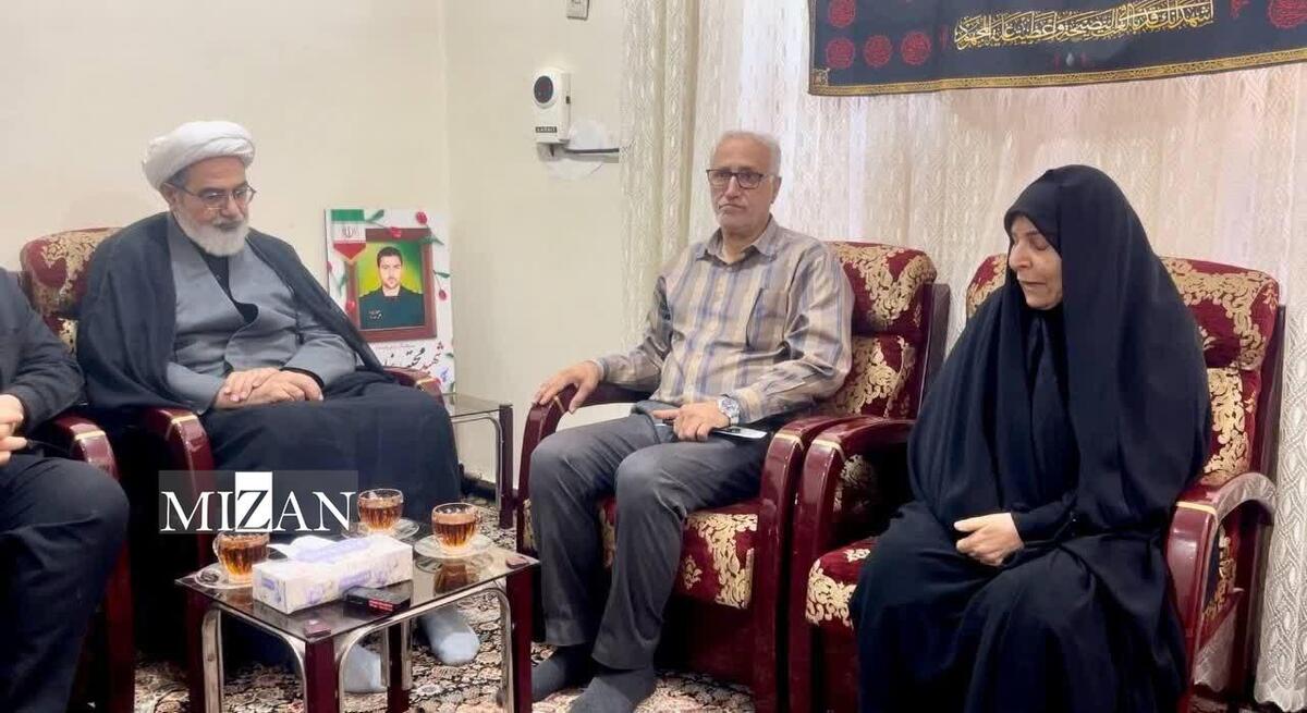 دیدار رئیس سازمان قضایی نیرو‌های مسلح کشور با خانواده شهید مجتبی غلامپور در استان خوزستان