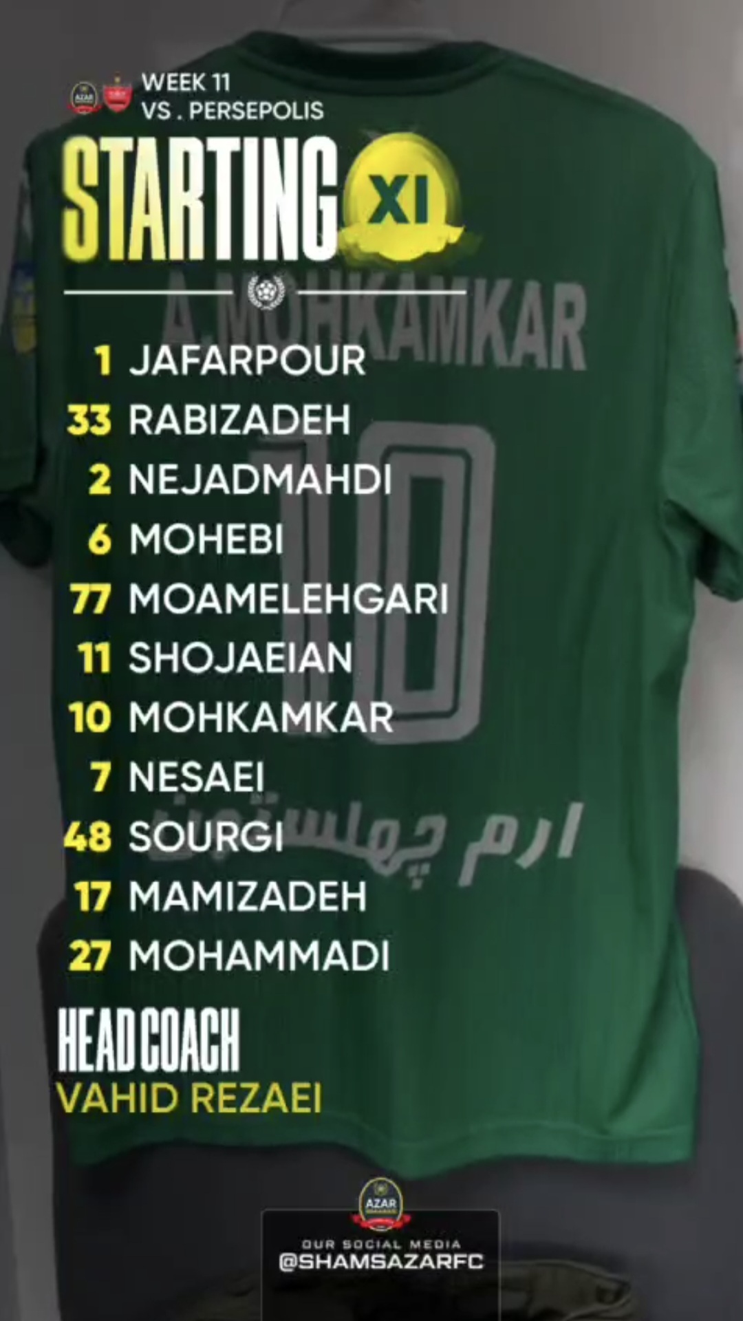 ترکیب پرسپولیس برای مصاف با شمسآذر مشخص شد ترکیب پرسپولیس برای مصاف با شمسآذر مشخص شد