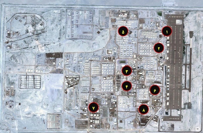 تصاویر ماهوارهای اصابت پهپادهای ارتش به پایگاه العدیری تصاویر ماهوارهای اصابت پهپادهای ارتش به پایگاه العدیری