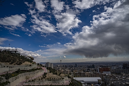 ابرهای بهاری مهمان آسمان تهران
