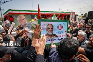 پیکر شهید خادمی در زادگاهش فسا آرام گرفت
