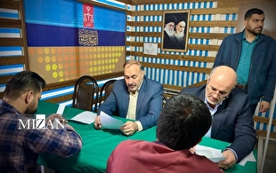 میز خدمت قضایی دادگستری استان همدان در محل نماز جمعه برگزار شد