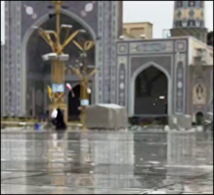 بارش باران در حرم مطهر رضوی در آستانه عید غدیر