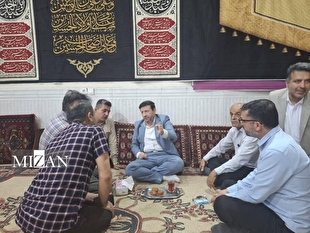 دیدار مردمی رئیس کل دادگستری استان بوشهر در مسجد شهدای باغ‌زهرا