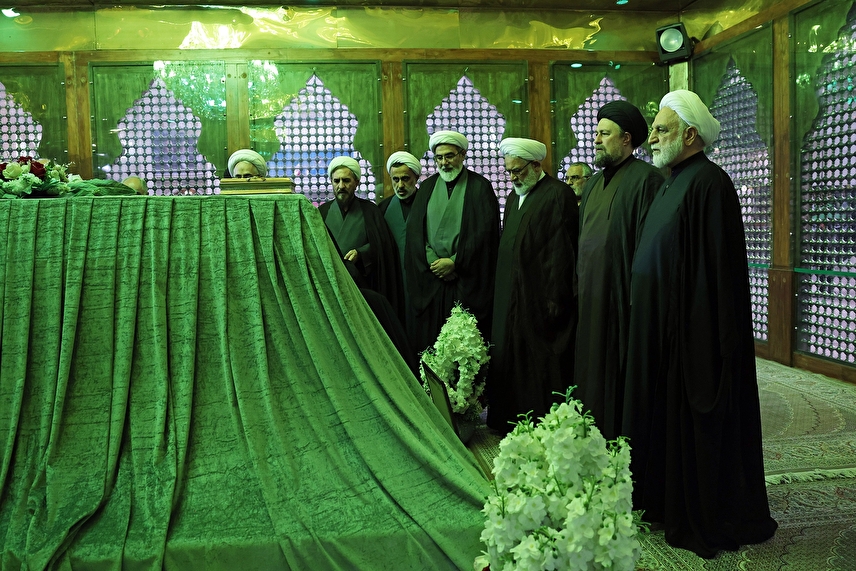 تجدید میثاق رئیس و مسئولان عالی دستگاه قضا با آرمان‌های بنیانگذار کبیر انقلاب اسلامی