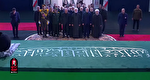 حضور سران سه قوه و جمعی از مسئولان نظام در مصلای تهران برای ادای احترام به پیکر رهبر شهید انقلاب اسلامی