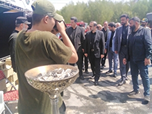 بازدید رئیس دادگستری البرز از مواکب زائران تشییع رهبر شهید