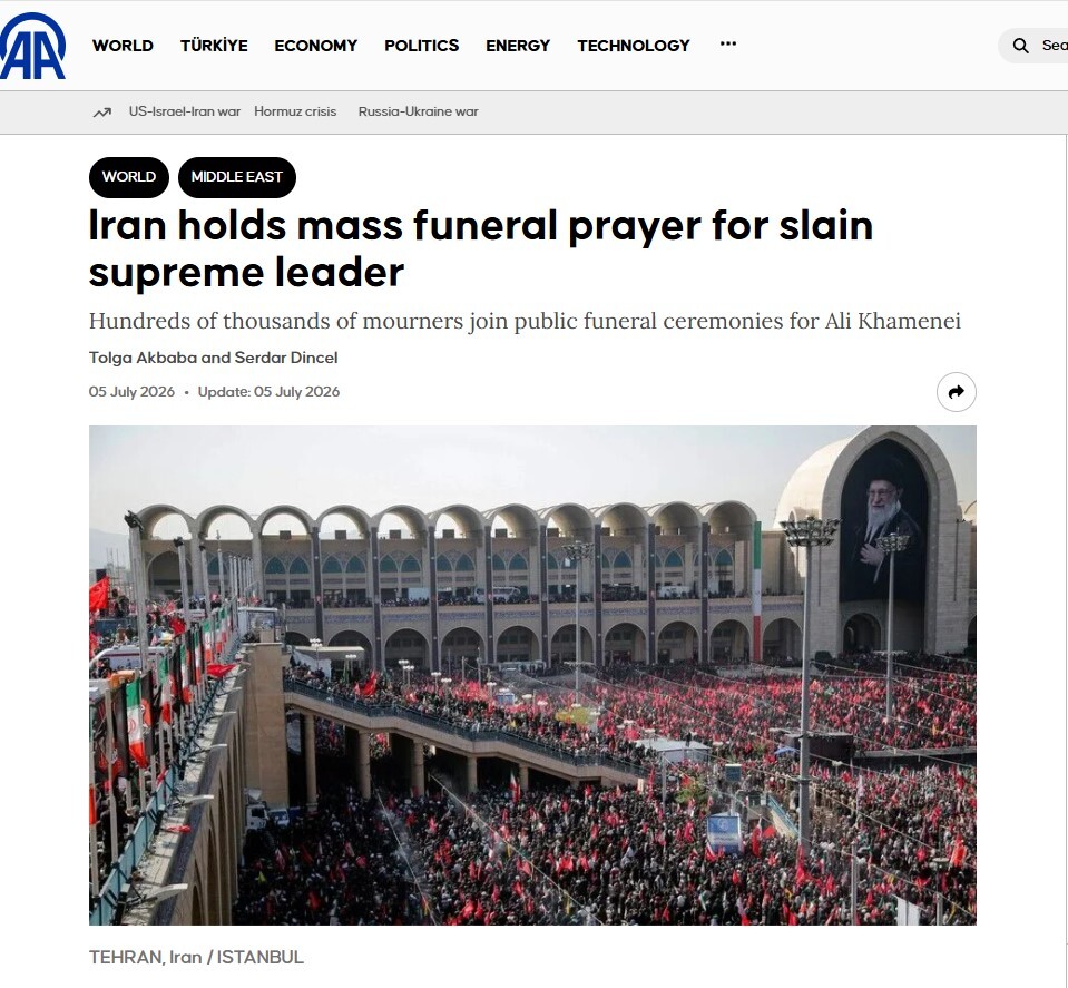 بازتاب بین‌المللی مراسم وداع با رهبر شهید انقلاب