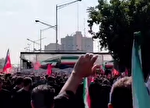 ورود خودرو حامل پیکر رهبر شهید انقلاب اسلامی به مسیر تشییع