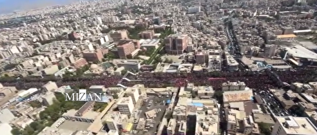 تصاویر هوایی صداوسیما از تشییع پیکر رهبر شهید انقلاب اسلامی