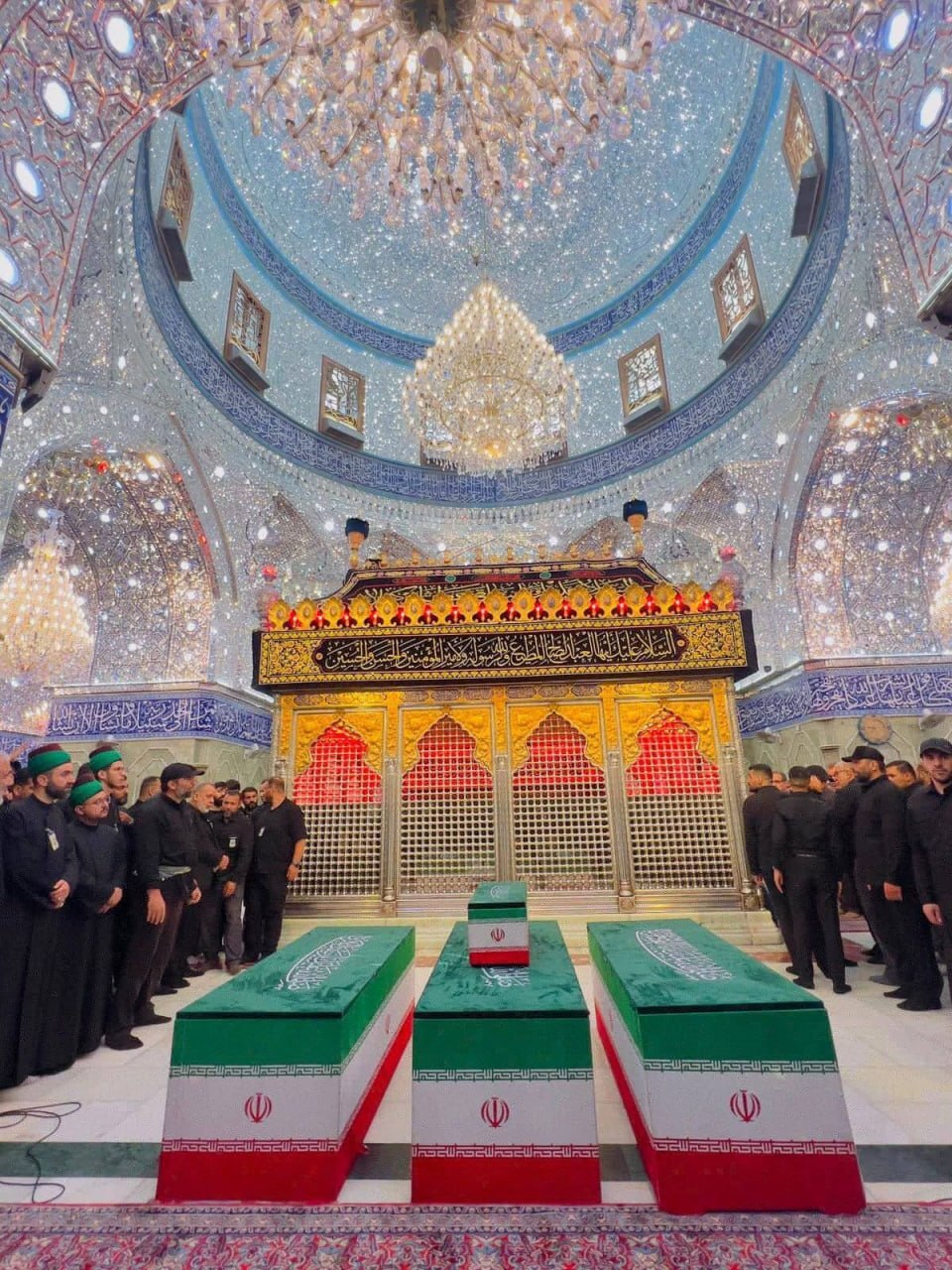 مراسم تشییع پیکر مطهر امام شهید در نجف مراسم تشییع پیکر مطهر امام شهید در نجف