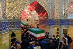 قاب‌های متفاوتی از پیکرهای مطهر خانواده رهبر شهید انقلاب در حرم حضرت علی (ع)