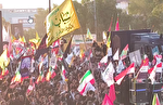 لحظات ورود پیکر رهبر شهید انقلاب به مسیر تشییع نجف اشرف