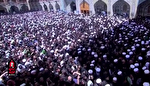 فیلم کامل اقامه نماز بر پیکر آقای شهید ایران در حرم مطهر امیرالمومنین علیه‌السلام