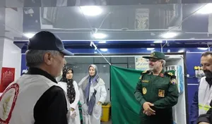 بازدید معاون امداد و عملیات ستاد کل نیرو‌های مسلح از بیمارستان سیار مهران